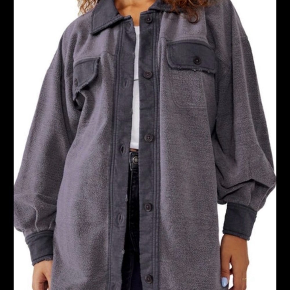 We The Free Ruby Fleece Shirt Jacket in Incense